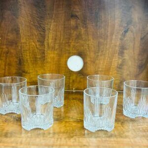 Vintage Bormioli Rocco Italy 6 pc set old fashioned whiskey crystal glasses​